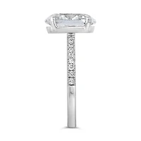 Oval Engagement Ring with Carat TW of Lab Created Diamonds in 14kt White Gold