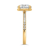 Round Brilliant Engagement Ring with 3.20 Carat TW of Lab Created Diamonds in 14kt Yellow Gold