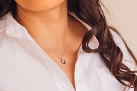Mom Disc Pendant with .05 Carat TW of Diamonds in 10kt Yellow Gold with Chain
