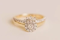 Halo Engagement Ring Set with .50 Carat TW of Diamonds in 10kt Yellow Gold