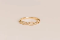 Infinity Ring with .20 Carat TW of Diamonds in 10kt Yellow Gold