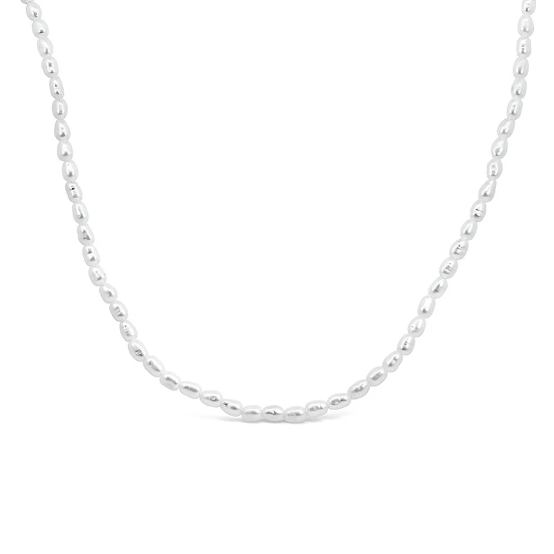16″+2″ Freshwater Pearl Necklace in 10kt Yellow Gold