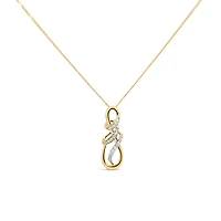 Infinity Pendant with .10 Carat TW of Diamonds in 10kt Yellow Gold with Chain