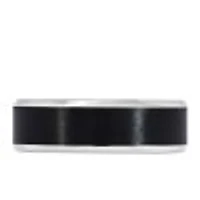 7MM Comfort Fit Carbon Fiber Wedding Band White Gold
