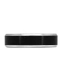 6MM Comfort Fit Carbon Fiber Wedding Band White Gold