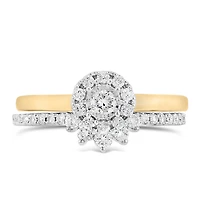 Halo Engagement Ring Set with .50 Carat TW of Diamonds in 10kt Yellow Gold
