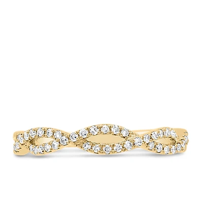 Infinity Ring with .20 Carat TW of Diamonds in 10kt Yellow Gold