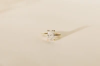 Radiant Engagement Ring with 3.20 Carat TW of Lab Created Diamonds in 14kt Yellow Gold