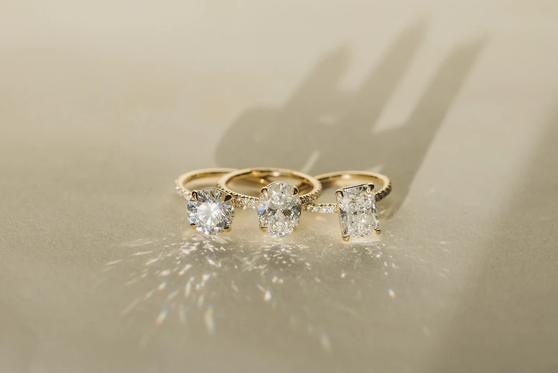 Round Brilliant Engagement Ring with 3.20 Carat TW of Lab Created Diamonds in 14kt Yellow Gold