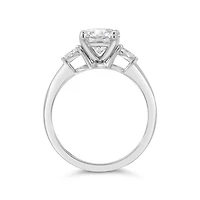 Round Brilliant Engagement Ring with Carat TW of Lab Created Diamonds in 14kt White Gold