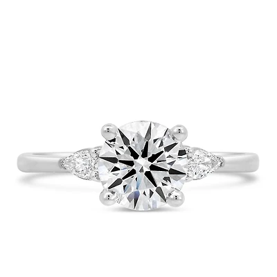 Round Brilliant Engagement Ring with Carat TW of Lab Created Diamonds in 14kt Gold
