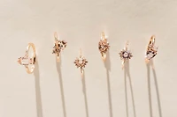 Ring with 6MM Trillion Cut Pink Amethyst, Rose Quartz and Morganite in 14KT Rose Gold