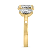 Trinity Engagement Ring with 4.00 Carat TW of Lab Created Diamonds in 14kt Yellow Gold