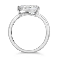 Pear East West Solitaire Engagement Ring with 2.00 Carat TW of Lab Created Diamonds in 14kt White Gold