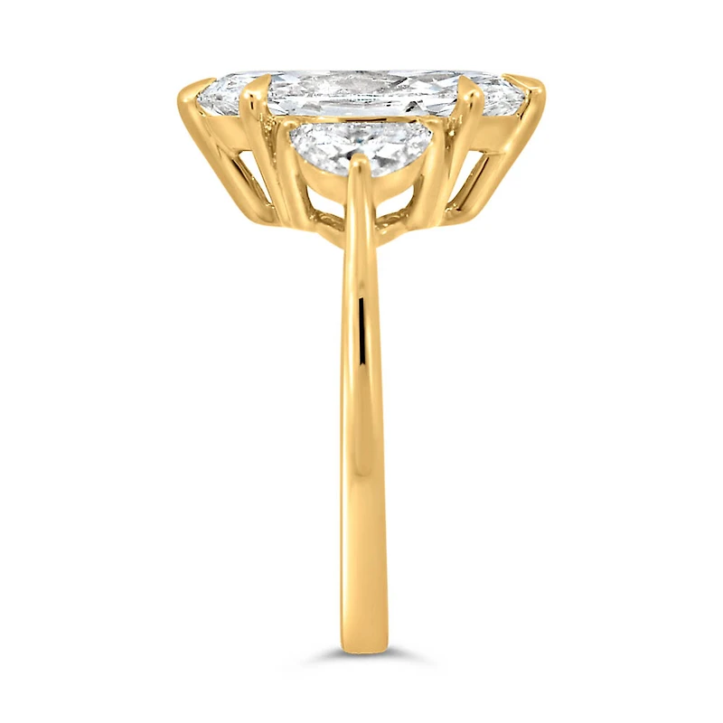 Marquise Engagement Ring with 3.20 Carat TW of Lab Created Diamonds in 14kt Yellow Gold