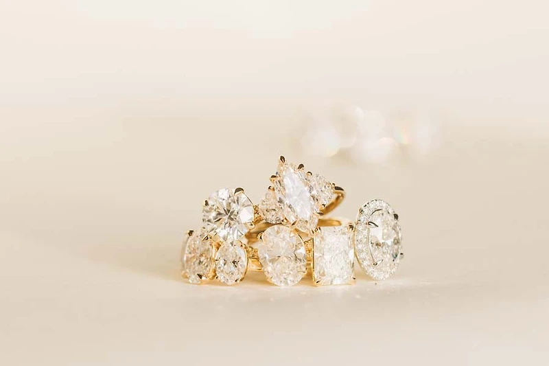 Marquise Engagement Ring with 3.20 Carat TW of Lab Created Diamonds in 14kt Yellow Gold