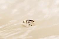 Pear East West Solitaire Engagement Ring with 2.00 Carat TW of Lab Created Diamonds in 14kt White Gold