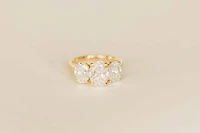 Trinity Engagement Ring with 4.00 Carat TW of Lab Created Diamonds in 14kt Yellow Gold