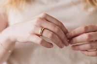 6MM Dome Ring in 10kt Yellow Gold