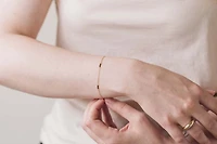 6.5″+0.75″ Station Bar Bracelet in 10kt Yellow Gold