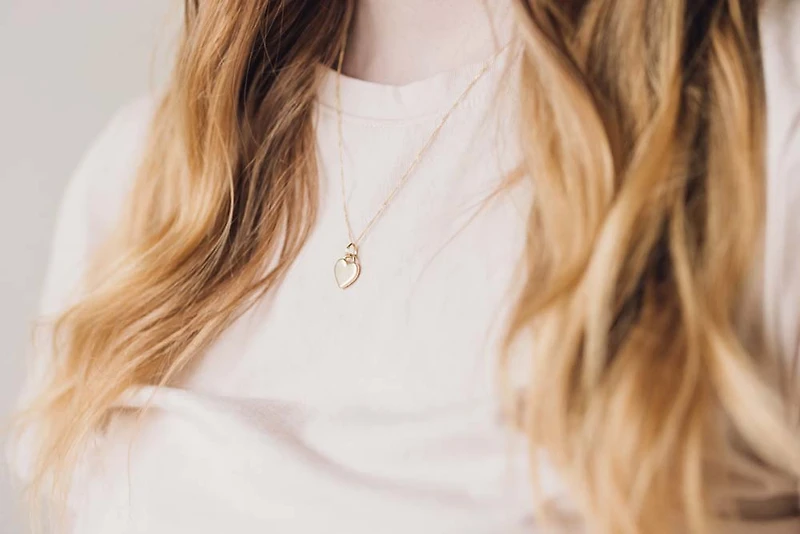 Heart Pendant in 10kt Yellow Gold with Chain