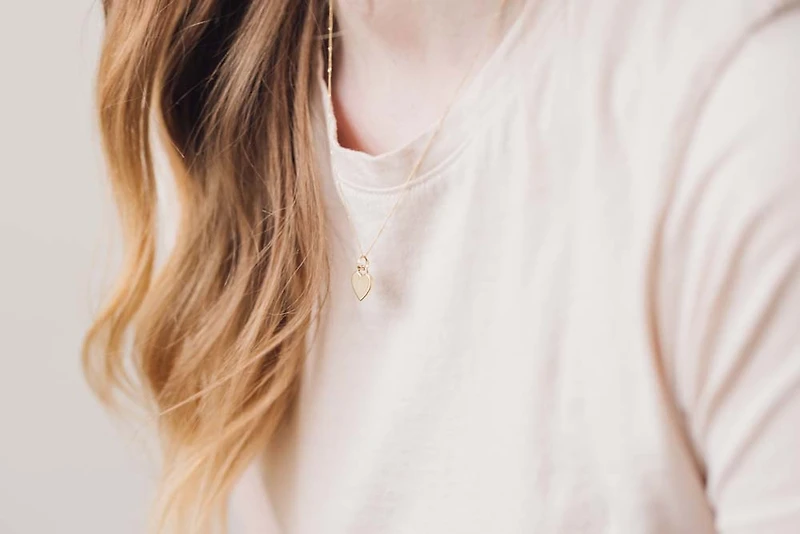 Heart Pendant in 10kt Yellow Gold with Chain