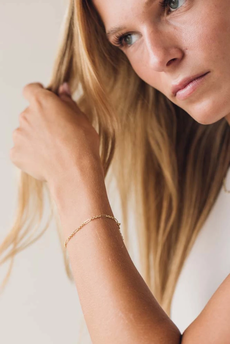 6.5″+0.75″ Rolo Paperclip Bracelet in 10kt Yellow Gold