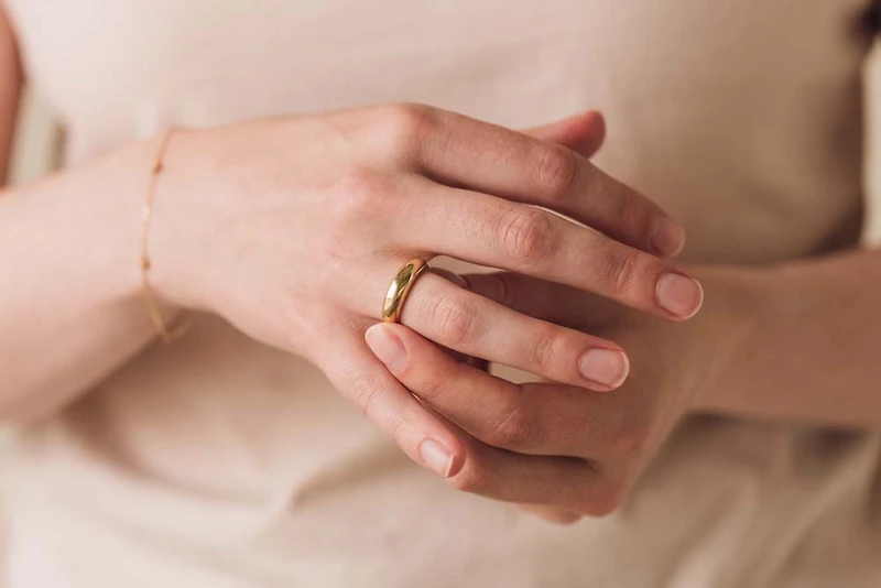 6MM Dome Ring in 10kt Yellow Gold