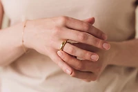 6MM Dome Ring in 10kt Yellow Gold