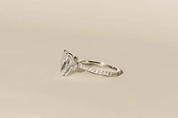 Pear Shape Engagement Ring with 3.50 Carat TW of Lab Created Diamonds in 14kt White Gold