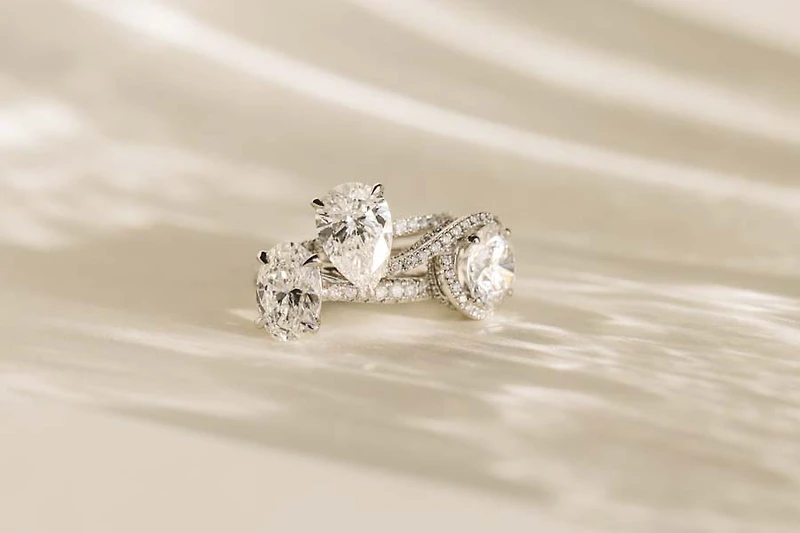 Round Halo Engagement Ring with 3.50 Carat TW of Lab Created Diamonds in 14kt White Gold
