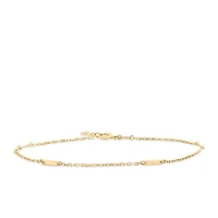 6.5″+0.75″ Station Bar Bracelet in 10kt Yellow Gold