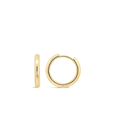 2.5mm x 14mm Hoop Earrings in 10kt Yellow Gold