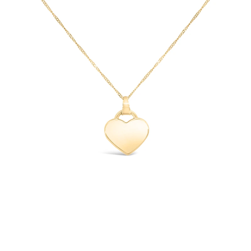 Heart Pendant in 10kt Yellow Gold with Chain
