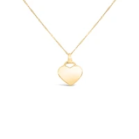 Heart Pendant in 10kt Yellow Gold with Chain