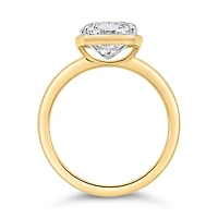 Elongated Cushion Cut Engagement Ring with 3.50 Carat Lab Created Diamond in 14kt Yellow Gold PRE-ORDER