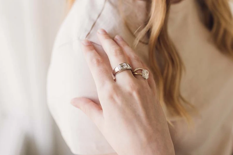 Elongated Cushion Cut Engagement Ring with 3.50 Carat Lab Created Diamond in 14kt Yellow Gold PRE-ORDER