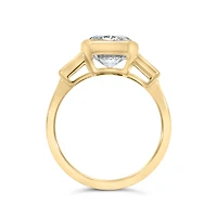 Cushion Cut Engagement Ring with 3.10 Carat TW of Lab Created Diamonds in 14kt Yellow Gold