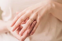 Ring Jacket with .95 Carat TW of Lab Created Diamonds in 14kt Yellow Gold