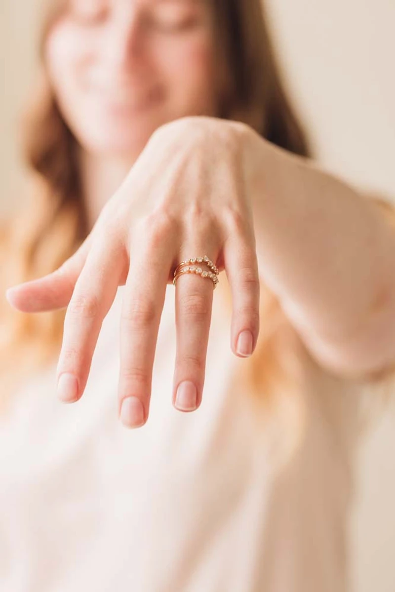 Ring Jacket with .95 Carat TW of Lab Created Diamonds in 14kt Yellow Gold
