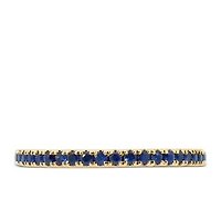 Stackable Ring with Blue Sapphire in 10kt Yellow Gold