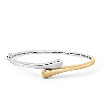 Crossover Bangle in 10KT Yellow and White Gold