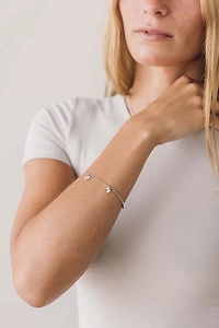 7″+1″ Diamond Cut Heart Bracelet in Sterling Silver