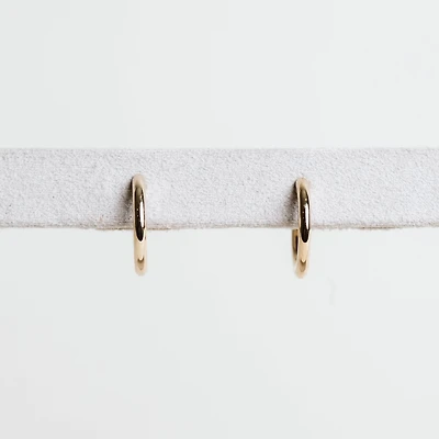 14mm Huggie Earrings in 10KT Yellow Gold