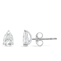 Pear Shape Lab Created Diamonds Stud Earrings with 1.00 Carat TW in 14kt White Gold