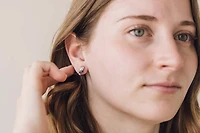 Earrings with Blue and White Topaz in Sterling Silver