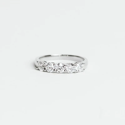 Round Lab-Created Diamond Band Ring with 2.00 Carat TW in 10KT White Gold