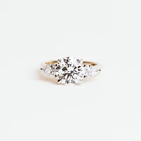 Round Lab-Created Diamond Engagement Ring with 3.8ct TW in 14KT Yellow Gold