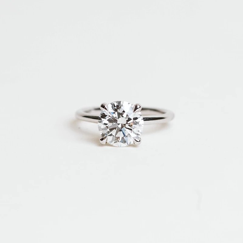 Round Lab-Created Diamond Engagement Ring with 3.0ct TW in 14KT Gold