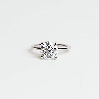 Round Lab-Created Diamond Engagement Ring with 3.0ct TW in 14KT Gold